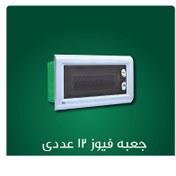 تصویر جعبه فیوز توکار 12 عددی دنا الکتریک - با یک شین نول 9 کانال 