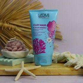 تصویر ماسک صورت خاک رسی کانی‌های دریایی وارمی Clay Mask Dead Sea Minerals 150ml VARMI