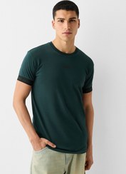 تصویر خرید اینترنتی تیشرت آستین کوتاه مردانه لجنی برشکا 02859538 Şerit detaylı kısa kollu slim fit t-shirt