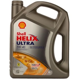 تصویر روغن موتور +SHELL 5W40 SN پلاستیکی 4 لیتری 