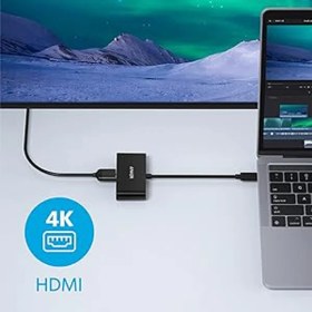 تصویر هاب 3 کاره 90 وات 4K مارک Anker مدل A8339 ورودی Type-C Anker A8339 PowerExpand 3-in-1 USB-C PD Hub