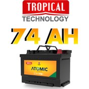 تصویر باتری خودرو اتمیک ۷۴ آمپر اتمی 