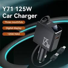 تصویر شارژر فندکی یسیدو yesido y71 125w yesido y71