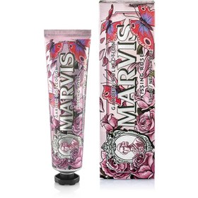 تصویر خمیر دندان کیسینگ رز مارویس Marvis Kissing Rose سری گاردن حجم ۷۵ میل Marvis Garden Collection Kissing Rose