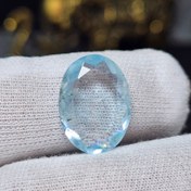 تصویر نگین سنگ طبیعی آکوامارین معدنی کد S3652 