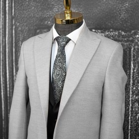 تصویر پالتو مردانه فوتر طوسی روشن 