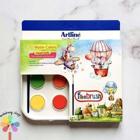 تصویر آبرنگ 12 رنگ آرتلاین 