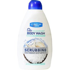 تصویر شامپو بدن ژلی لایه بردار کامان مناسب انواع پوست 510 میلی لیتر 