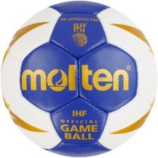 تصویر توپ مسابقه هندبال شماره 2 مورد تایید IHF H2X5001 BWTR Molten 