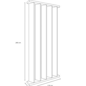 تصویر پارتیشن دکوراتیو، مدل الا - طول ۱۲۰، عرض ۲۰، رتفاع ۲۶۰ / 