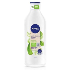 تصویر لوسیون بدن آلمانی نیوآ Nivea Naturally Good Aloe Vera با عصاره آلوئه ورا مناسب پوست معمولی 350 میل 