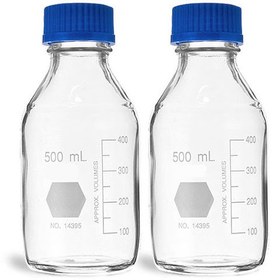تصویر بطری شیشه ای ۲۵۰ در آبی زیماکس 