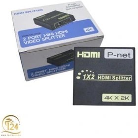 تصویر اسپلیتر 2 پورت HDMI مینی مدل P-net 