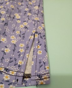 تصویر بلوز آستین بلند زمینه یاسی HEEVAN (کد 1423) 