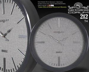 تصویر ساعت دیواری کوروم۲۱۲۴ - طوسی Corum