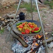 تصویر ساج چدنی آببندی شده به همراه دسته کاملا نچسب مناسب پخت نان در ابعاد 44در44 