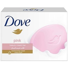 تصویر صابون داو صورتی Dove Pink با رایحه گل رز مقدار 1 ا Dove Pink Rose Cream Soap 135gr Dove Pink Rose Cream Soap 135gr