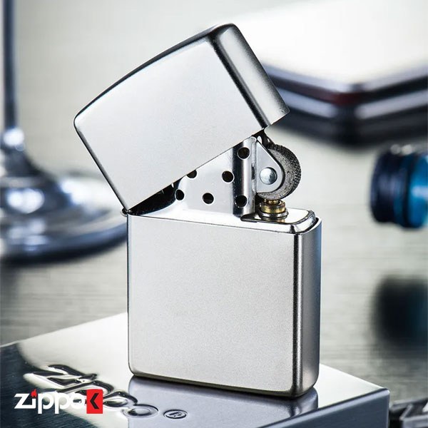 خرید و قیمت فندک زیپو مدل Zippo Reg Satin Chrome کد 205 | ترب