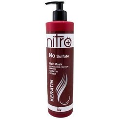 تصویر ماسک موی بدون سولفات نیترو پلاس مدل کراتین حجم ۵۰۰ میلی لیتر Nitro Plus No Sulfate Keratin Hair Mask 500m