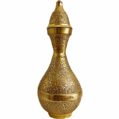 تصویر بطری برنجی طرح طاووس Brass Peacock-Shaped Bottle