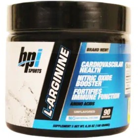 تصویر پودر ال آرژنین بی پی آی اسپورت ۱۸۰ گرم بدون طعم 