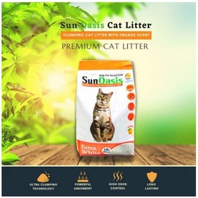 تصویر خاک گربه چسبنده سان اواسیسی با عطر پرتقالی 10 لیتر برند generic Sun Oasis Clumping Cat Litter Orange Scented 10 L