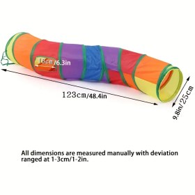 تصویر تونل بازی رنگین کمان طرح S Foldable Rainbow S Shaped Tunnel