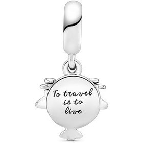 تصویر چارم آویز سه بخشی هواپیما و آسمان پاندورا Pandora Airplane And Sky Traveling Dangle Charm