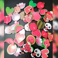 تصویر پیکسل چوبی یلدا طرح هندوانه و انار 