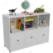 تصویر دراور قفسه دار اتاق کودک مدل N101 