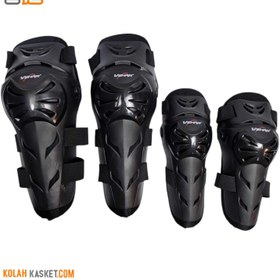 تصویر محافظ زانو و آرنج موتور سواری 4 تکه لولا دار VEMAR VEMAR 4-piece hinged motorcycle knee and elbow protector