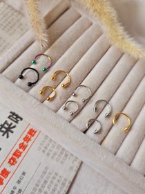 تصویر پیرسینگ نعلی استیل 