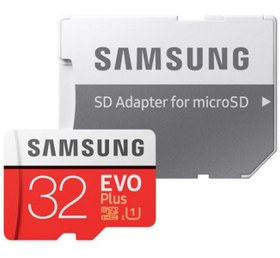 تصویر کارت حافظه سامسونگ مدل Evo Plus U3 ظرفیت 32 گیگابایت ا Samsung Evo Plus UHS-I U3 Class 10 100MBps microSDXC With Adapter - 32GB Samsung Evo Plus UHS-I U3 Class 10 100MBps microSDXC With Adapter - 32GB