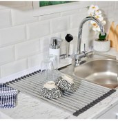 تصویر قفسه آشپزخانه تاشو تاپ سینک - خاکستری انگلیش هوم 