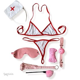 تصویر ست کاستوم پرستاری و اکسسوری ۸ تکه کد ۱۳ 