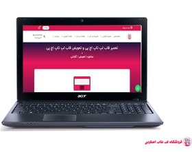 تصویر قاب کف لپ تاپ ایسر Acer Aspire 5750 _Cover D مشکی 