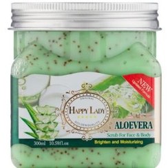 تصویر اسکراب شنی صورت و بدن آلوئه ورا 300میل هپی لیدی Happy Lady Aloe Vera Face And Body Scrub