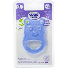 تصویر دندانگیر تمام سیلیکونی طرح خرس مدل T402/3 وی کر 02-صورتی Wee Care T402.3 Teether