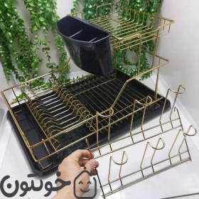 تصویر جا ظرفی کنار سینگ فورتیک طلایی 1/5 طبقه مدل G980 