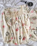 تصویر ست حوله ای یقه گیپوری - مدیوم / ۲ 