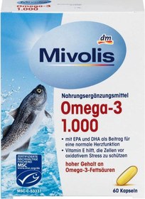 تصویر امگا ۳ برند میوولیس۶۰ تایی آلمانی Omega 3 Mivolis