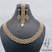 تصویر ست جواهرات رولکس از طلا دو رنگ زرد و سفید 