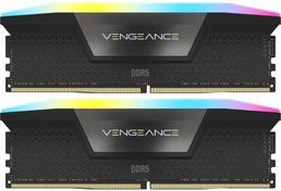 تصویر رم کامپیوتر کورسیر دو کاناله مدل Vengeance RGB فرکانس 5600 مگاهرتز DDR5 تایمینگ CL40 حافظه 32 گیگابایت Corsair Vengeance RGB Dual Channel CL40 5600MHz DDR5 32GB Computer RAM