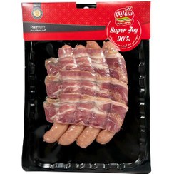 تصویر سوسیس بیکن پیچ ۹۰ درصد گوشت قرمز سولیکو ۲۵۰ گرم 