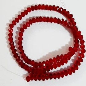 تصویر مهره کریستال زرشکی سایز 2 