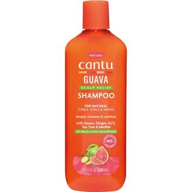 تصویر شامپو ضد شوره و درمان‌کننده پوست سر خشک و حساس کنتو مخصوص موهای فر Cantu Guava and Ginger Anti-dandruff Shampoo