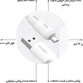 تصویر کابل تبدیل USB به لایتنینگ پاواریال مدل DC 115i طول 1 متر 