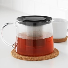 تصویر قوری شیشه ای ایکیا مدل RIKLIG IKEA riklig teapot glass