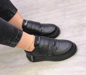 تصویر کتونی زنانه VANS مدل فشیون مشکی مدل ۳چسب 