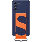 تصویر قاب گوشی سامسونگ مدل Silicone Cover With Strap EF-GG990 مناسب Galaxy S21 FE 5G 